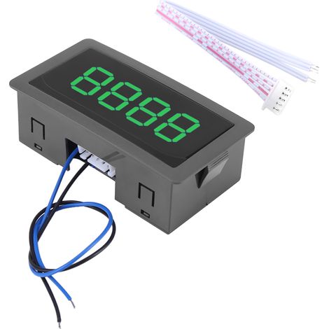 Digital-LED-Zähler DC 4-stellig 0-9999, Hoch-/Runteranzeige, Plus-/Minus-Tasten, Grün