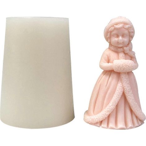Moules en époxy pour bougies parfumées Princesse, aromathérapie, plâtre, décorations de gâteaux (1/5)