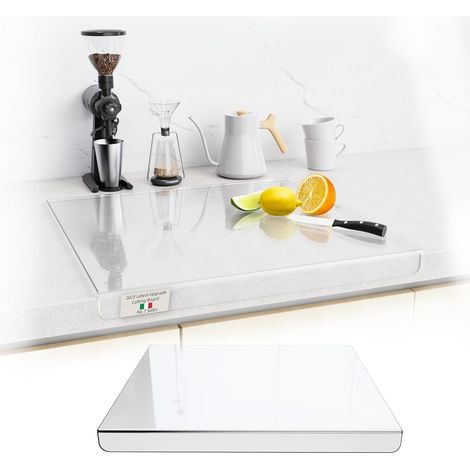 JSSEVN - Acrylic cutting board, transparent kitchen sign, cook's kitchen sign with hanging edge (Transparency, 40x30cm) (1/5)