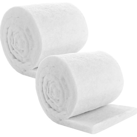 Ouate De Filtration - Lot De 2 - Mousse Haute Densité - Découpable Et Lavable - Pour Aquarium Et Bassin - 200x20x3 Cm (1/5)
