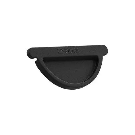 Fond de gouttière acier Ø127 mm – Noir mat RAL 9005