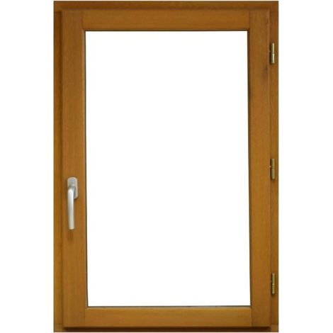 Gd Menuiseries – Fenêtre bois 1 vantail H60 x L60 cm – Tirant droite – Meranti – Vitrage isolant 4/16/4 – Coefficient Uw 1,5 W/m².K (1/5)