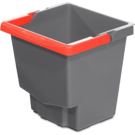 Seau 15L Gris Idea Top (Poignée Rouge)-21005Gtr - Guialto