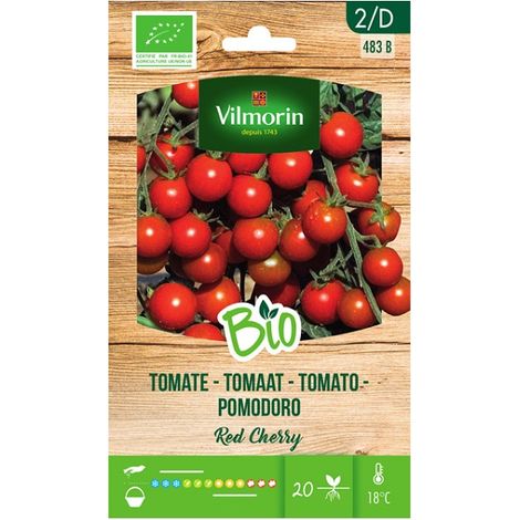 VILMORIN JARDÍN BIO Semillas de Tomate Red Cherry Sobre 0,2 gr