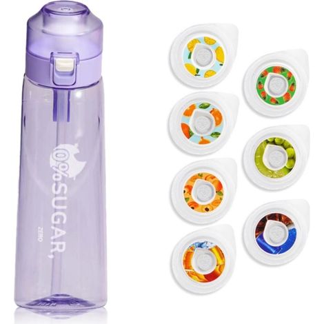 Gourde de Sport 650ml Tritan - 7 Saveurs Fruitées Naturelles Transparent Violet (1/5)