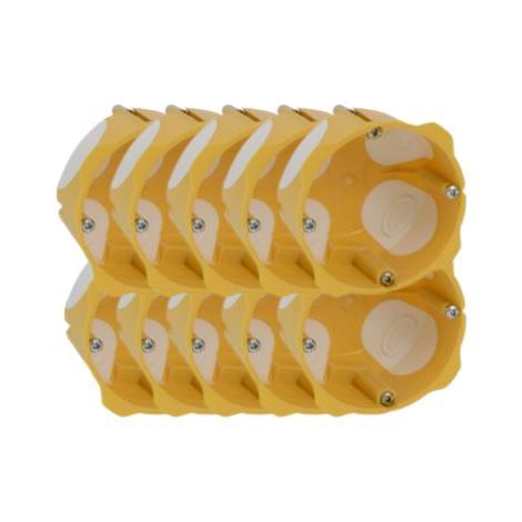 Lot de 10 boites encastrables - 1 emplacement - IP30 - Prof. 45mm - BOITEETA1P45L10 (1/2)