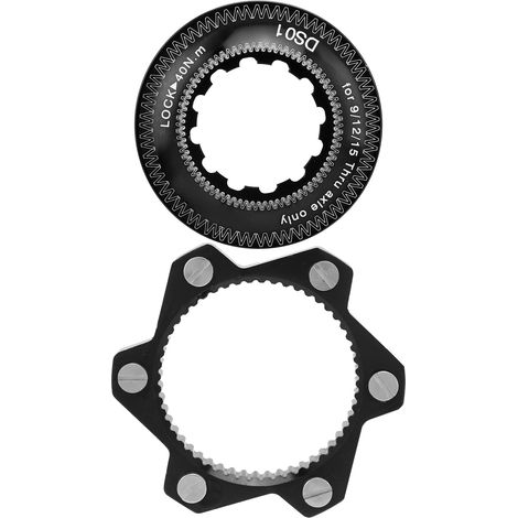 Adaptateur de disque de frein 6 trous pour vélo en alliage d'aluminium - Noir (1/5)