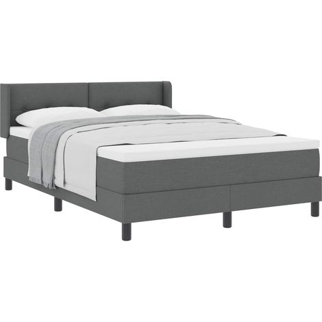 Maison Exclusive - Boxspringbett mit Kissen Dunkelgrau 190 x 140