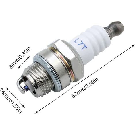 Lot de 4 bougies d'allumage L7T Universelles de Rechange l7t Bougie Tronconneuse Bougie D'allumage Remplacemen pour Tondeuse à Gazon Moteurs à 2 Temps (1/4)
