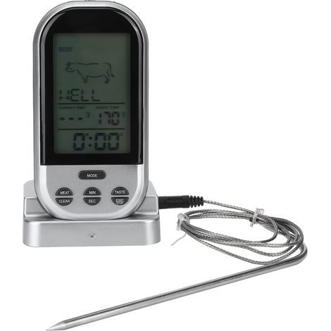 Sonde thermique numérique sans fil pour viande et aliments, idéale pour grillades BBQ, cuisson domestique et cuisine professionnelle