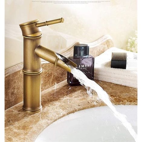 Robinet Bambou Cascade Monotrou 208mm Antique (1/5)