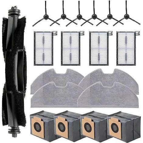 Pièces de rechange pour aspirateur X8 Pro : kit d’accessoires comprenant une brosse principale, des brosses latérales et des lingettes de nettoyage. (1/5)