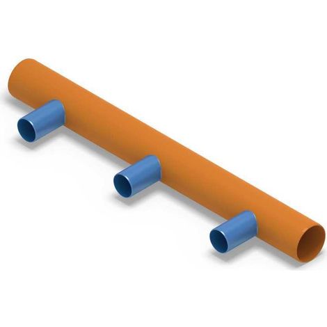 Distributeur thermique AWADUKT DN 315 BL 3 m, 3 connexions DN 200, centré