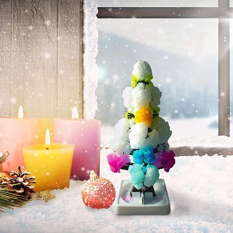 Magischer, wachsender Kristall-Weihnachtsbaum aus Papier, Weihnachtsbaum öffnet sich, Schneeflocken-Papierbaumdekoration, DIY-Weihnachtsschmuck (1/5)