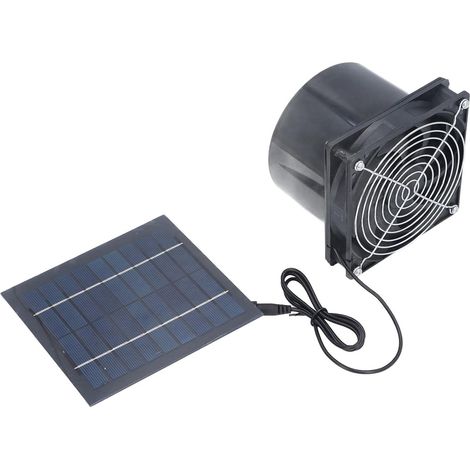 Ventilateur Solaire Extérieur 5W – Ventilateur de Grenier Économique avec Panneau Solaire Haute Performance, Idéal pour Toiture, Cabane ou Serre – Silencieux et Écologique (1/5)