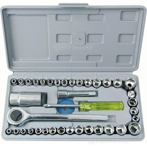 TRADE SHOP - Kit Set Chiavi A Bussola Con Cricchetto 40 Pezzi Giravite Valigetta In Plastica - (1/2)