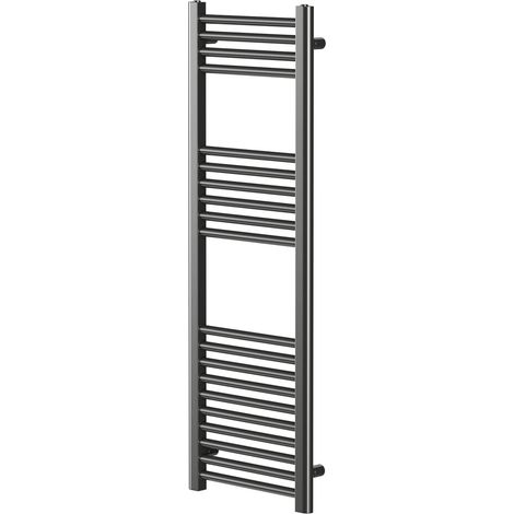 Pizarro Gunmetal Grey 1200mm x 400mm Straight Heated Towel Rail (1/5)