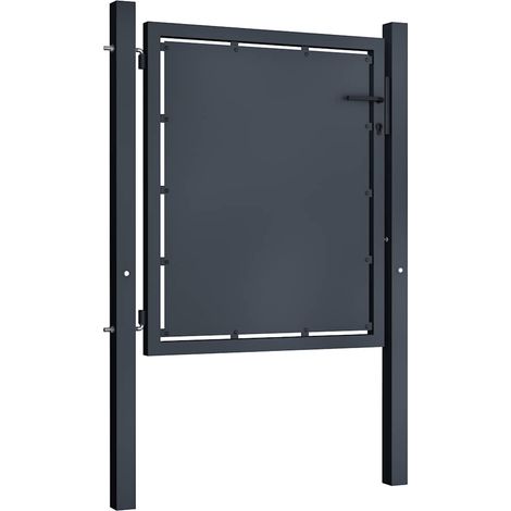 Maison Exclusive - Gartentor aus Stahl 100 x 75 cm Anthrazit