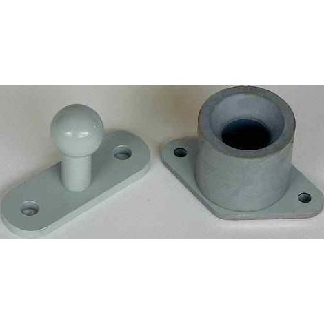 Bloc porte Gris résistant aux UV et au gel pour caravane et camping-car