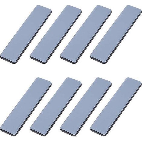 Lot de 8 patins de meubles rectangulaires auto-adhésifs de 25 mm x 100 mm pour faciliter le déplacement des meubles. (1/4)