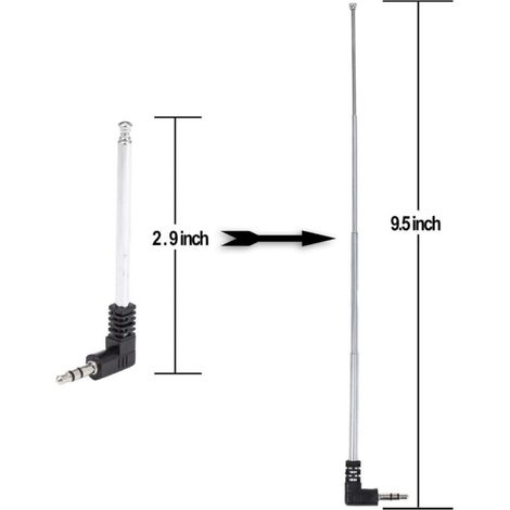 Bluetooth speaker trolley antenna, headphone antenna, 3.5mm plug, 4466-4 sections, folded 80mm, unfolded 240mm