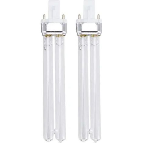 Lot de 2 lampes de désinfection ultraviolette UV de 11 W pour stérilisation d'aquarium (culot G23), comme illustré. (1/5)