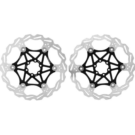 Disque de Frein Flottant 160/180/203 mm pour VTT - Plaquettes de Frein Vélo Accessoire Cyclisme (Noir 203mm) (1/5)
