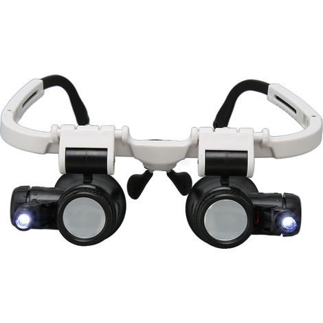 Loupe frontale 7x 10x 15x 25x avec éclairage LED pour la fabrication de bijoux (1/5)