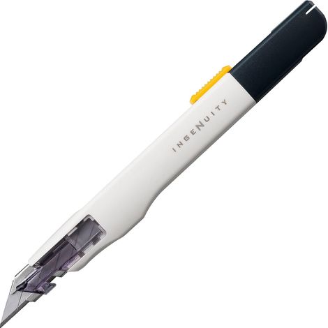 Cutter with Steel Blade 9 mm / 30º SK2+Cr. Ergonomic and Left Handed - Ivory - Measures 14 cm (1/5)