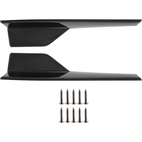 Bas de caisse universels noirs de 450 mm, extensions de bas de caisse extérieurs, diffuseurs de pare-chocs (noir brillant) (1/5)