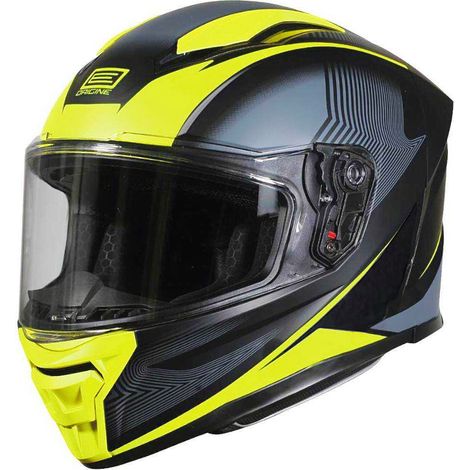 Casque ORIGINE PISTA ELEMENTARY jaune fluo mat noir M (1/5)