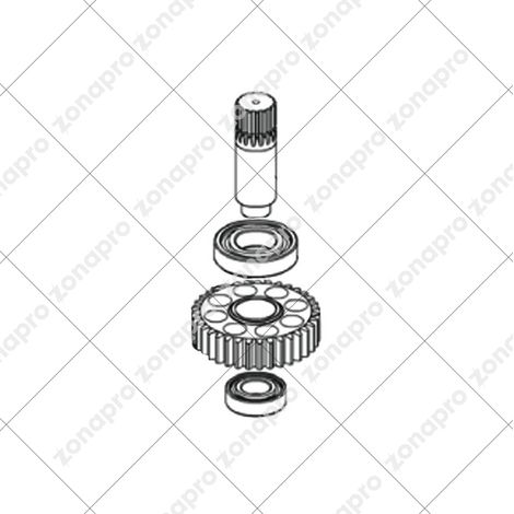 FAAC GENIUS 719165 Albero Lento Per Motoriduttore Roller 770 770N Ricambio
