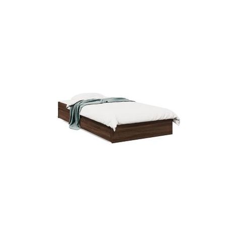 Cadre de lit 28cm en bois avec 4 tiroirs latéraux Dreza - Confort et éspace optimisé-Marron-75x190 (1/5)