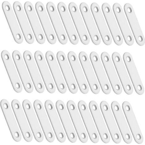 40 Pièces Équerres Plates INOX Épaisses Support Renforcé Fixation Meubles Plaques Droites Stabilisatrices Acier Inoxydable pour Réparation et Assemblage Robuste (1/5)