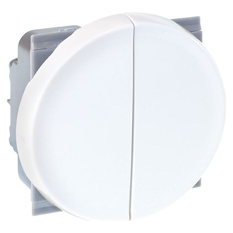 Interrupteur double va et vient - 10AX - COMETE Blanc