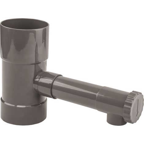 Gt Market – Récupérateur d'eau de pluie gris 100 mm – Adaptable sur tuyaux PVC et métal – Vanne de réglage débit – Installation rapide (1/3)