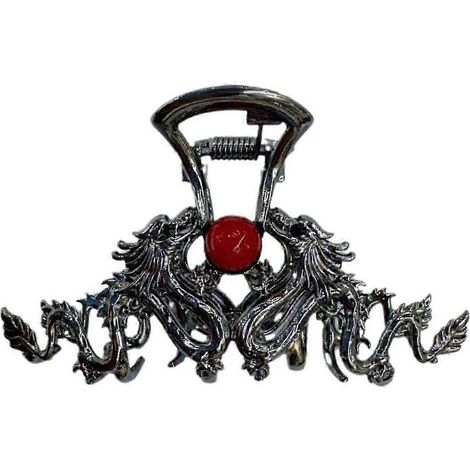 Pince à cheveux pour femme en forme de dragon, ornée de strass, griffes solides, antidérapante, idéale pour le Nouvel An et résistante à la casse.-E (1/5)