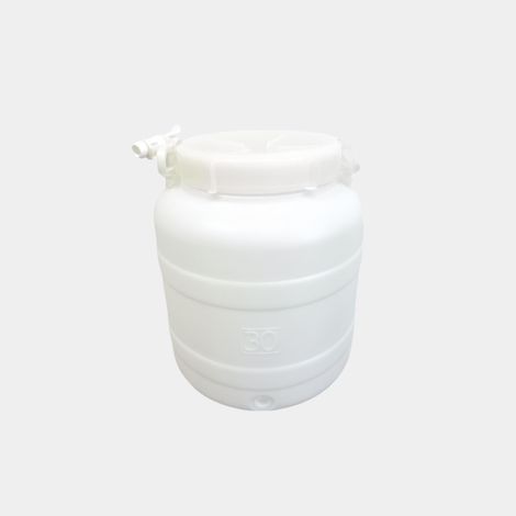FUSTO HDPE BOCCA LARGA 50 L PREDISP RUBINETTO Q.TA 2