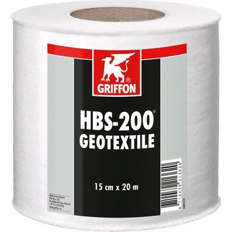 Griffon – Géotextile HBS-200 – 2m de large – 100g/m² – Pour drainage efficace en terrains humides – Résistant aux UV
