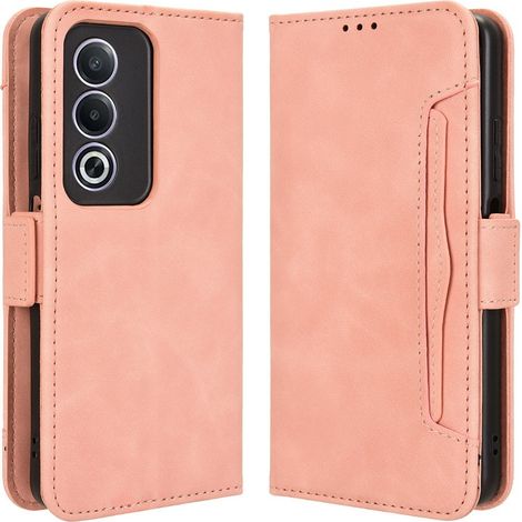 Funda tipo libro para Oppo A80, con ranura para tarjeta, color rosa. (1/5)