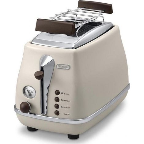 Tostapane per 2 fette De’Longhi Icona Vintage CTOV 2103.BG 900 W Beige 6 livelli (1/5)
