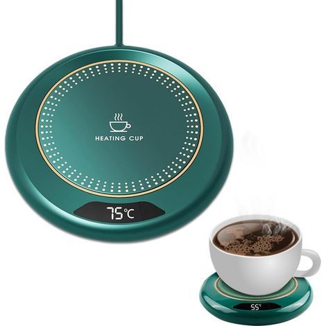 Chauffe Tasse à Café USB, Réchauffe Tasse à Café avec 3 Réglages Température Chauffe Boisson Electrique Intelligent Bureau Coussin Chauffant Multifonctionnel Arrêt Automatique Pendant 8 Heures (1/5)
