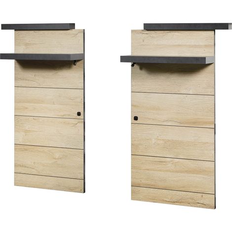 SIWA - Lot de 2 Panneaux pour Tête de Lit avec Tablette et Led