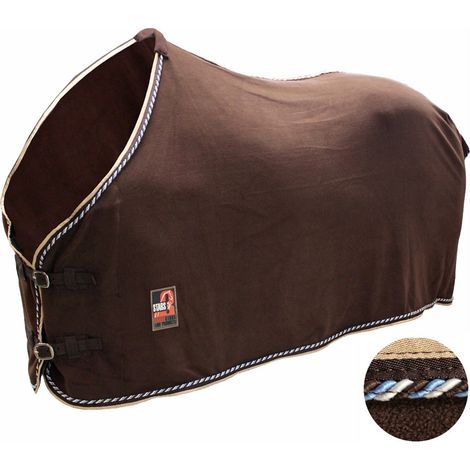 165 cm, blu: 3Stars Anti-Pilling Fleece Decke mit kontrastierender Kordel und Umrandung (1/3)