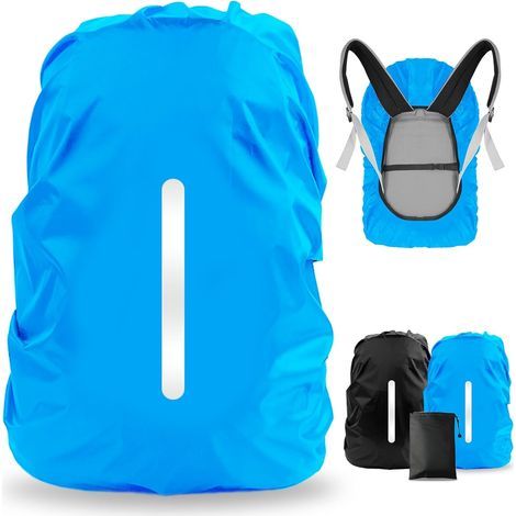 Wasserdichte und reflektierende Regenhülle für Rucksäcke, staubdicht, diebstahlsicher, ideal zum Radfahren, Wandern, Campen und Reisen. (1/5)