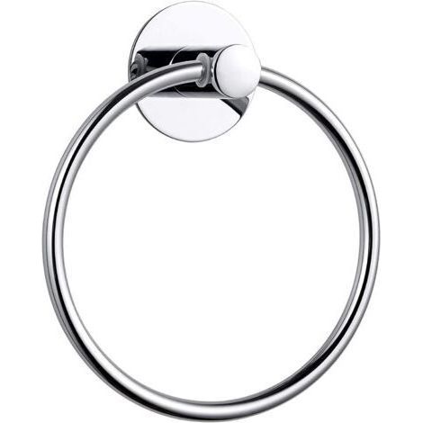 Handtuchhalter, Handtuchring aus Edelstahl, 16 cm, runder Wandhandtuchring für Badezimmer, Küche, Schlafzimmer usw. (Silber) (1/5)