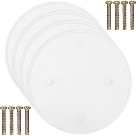 Lot De 4 Plaques De Recouvrement De Plafond Rondes Couvercles Électriques Ronds En Plastique 4.33In X 4.33In Cache-Trous Faciles À Installer Pour Mur Et Plafond (1/5)