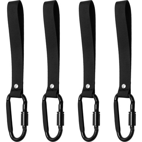 4 Pièces Mousqueton Escalade, Escalade Materiel Mousqueton Porte Clé avec Verrouillage pour Sacs à Dos, Hamac, Vélo et Voiture (1/5)
