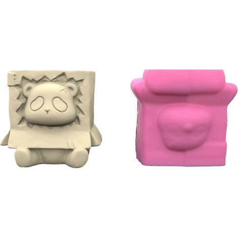 DIY-Vasenform, Betonformen, Blumentöpfe, Silikonformen in Form eines sitzenden Pandas