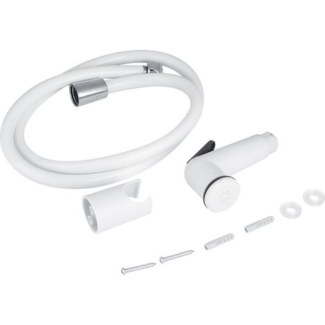Ensemble De Douche de Pulvérisateur de Bidet Portatif Shattaf Durable Hygiène Personnelle Ensemble de Pommeau de Douche de Salle de Bains Plastique ABS Portable Accessoire de Toilette avec Flexible (1/5)